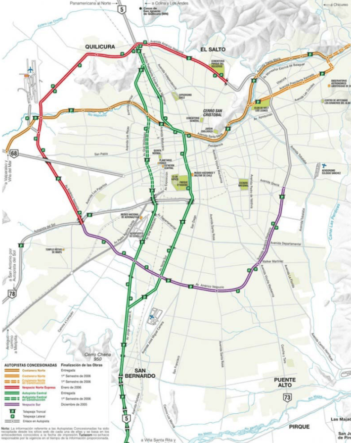 Autopistas santiago- planeo-ieut-cl