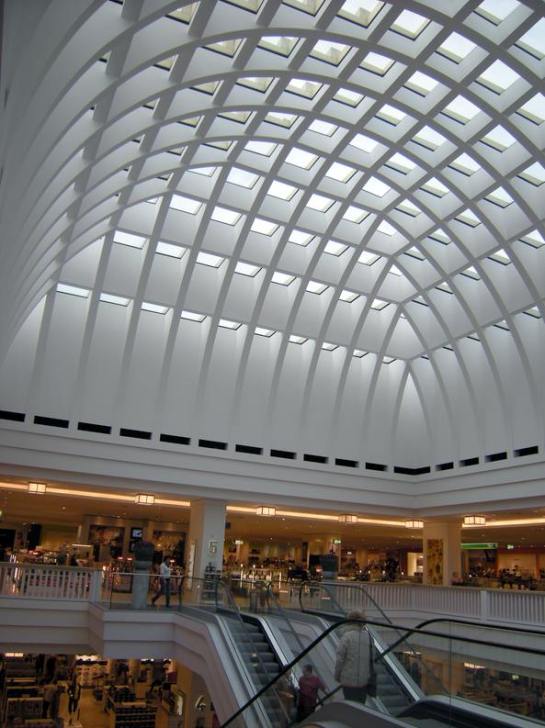 The dome over the central space of the department store