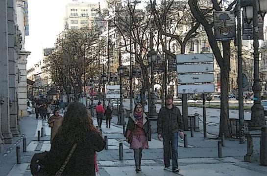 Walking in Calle de Alcalá