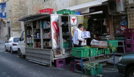 A small convenience shop in a secondary street in La Valleta