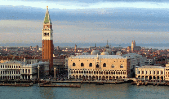 The Palace as seen from the bell tower of San Giorgio il Magiore