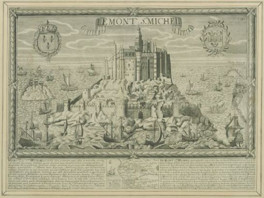 Mont St Michel, Jollain (1680-1690), at Gallica.fr. You can access the original file on http://gallica.bnf.fr/ark:/12148/btv1b55004671p
