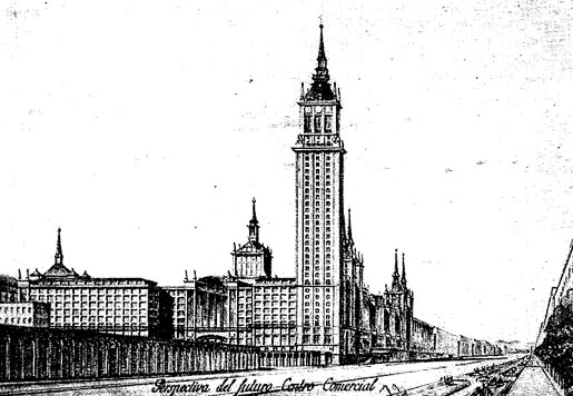 The origins of Azca in the post-war Plan Bidagor, as a commercial area