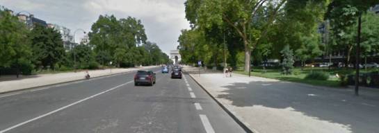 Central road: few intersections, a substantial distance to buildings, so it is somehow like a freeway...