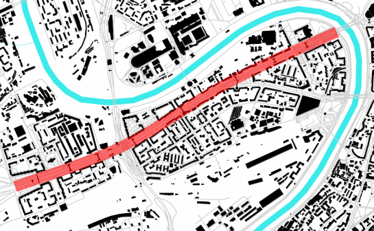 Kutuzovskaiya prospekt: 3,75 km of access up to the banks of the Moskva