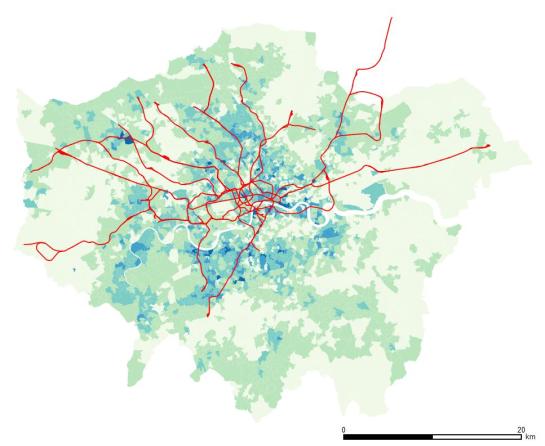 Distribution of professionals