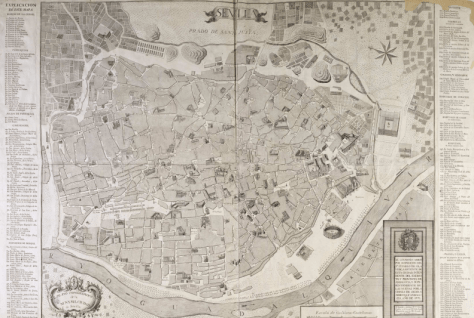 Seville in 1771. A more complex city, but not a much bigger one. 