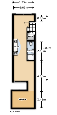 40 sq m in central Amsterdam