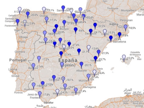 Housing price evolution in the last two years, according to idealista.com