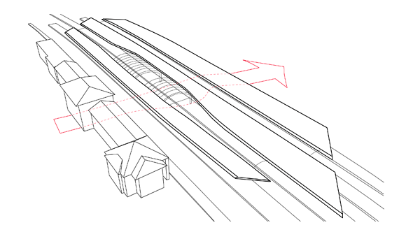 A graphical description of the station by the architects